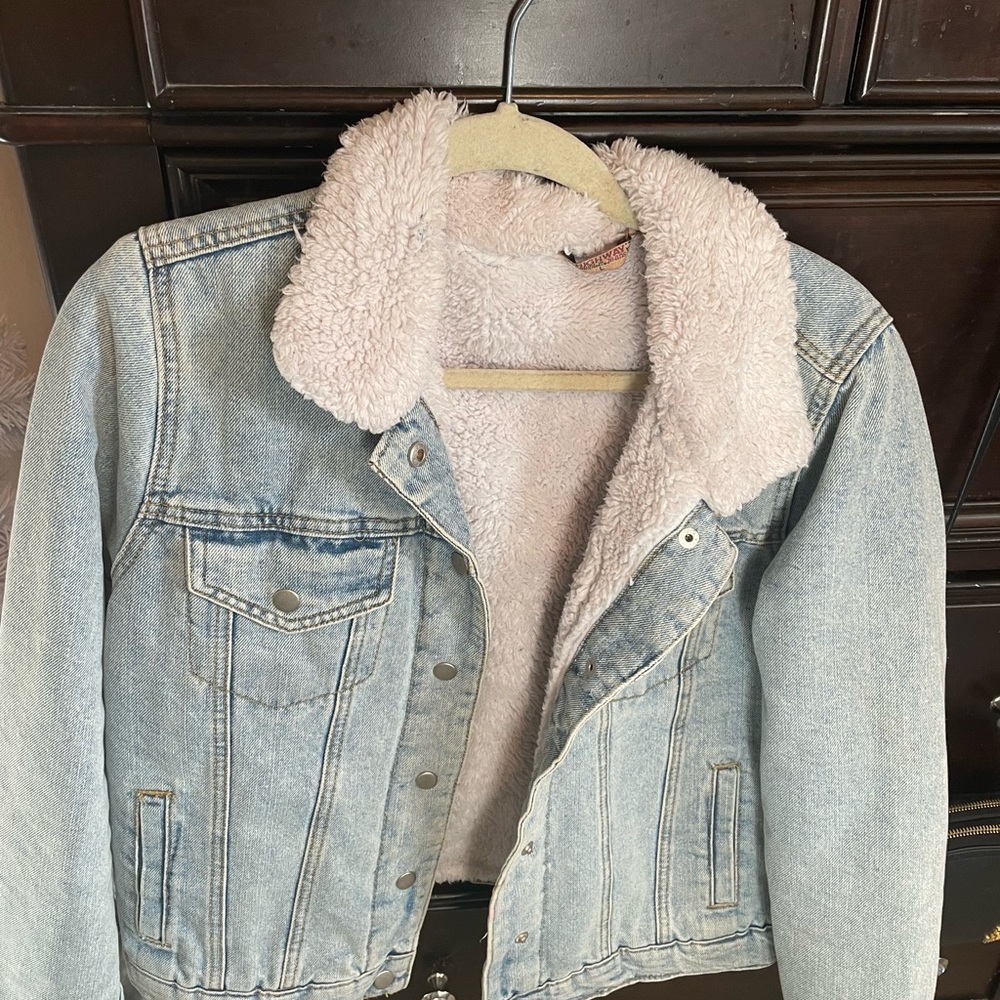 Sherpa jean jacket